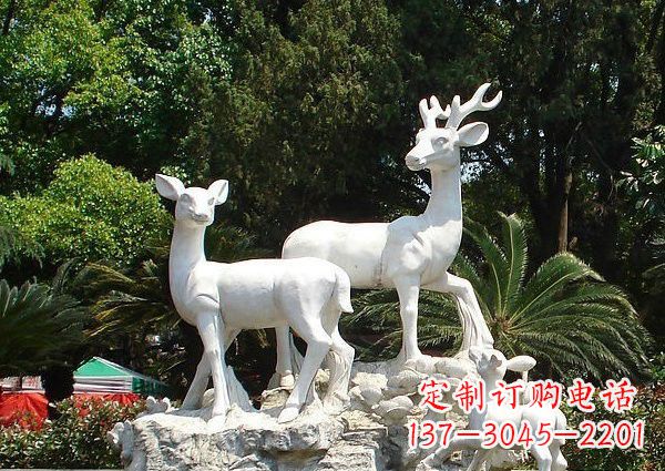漳州雕塑艺术——大理石公园小鹿石雕