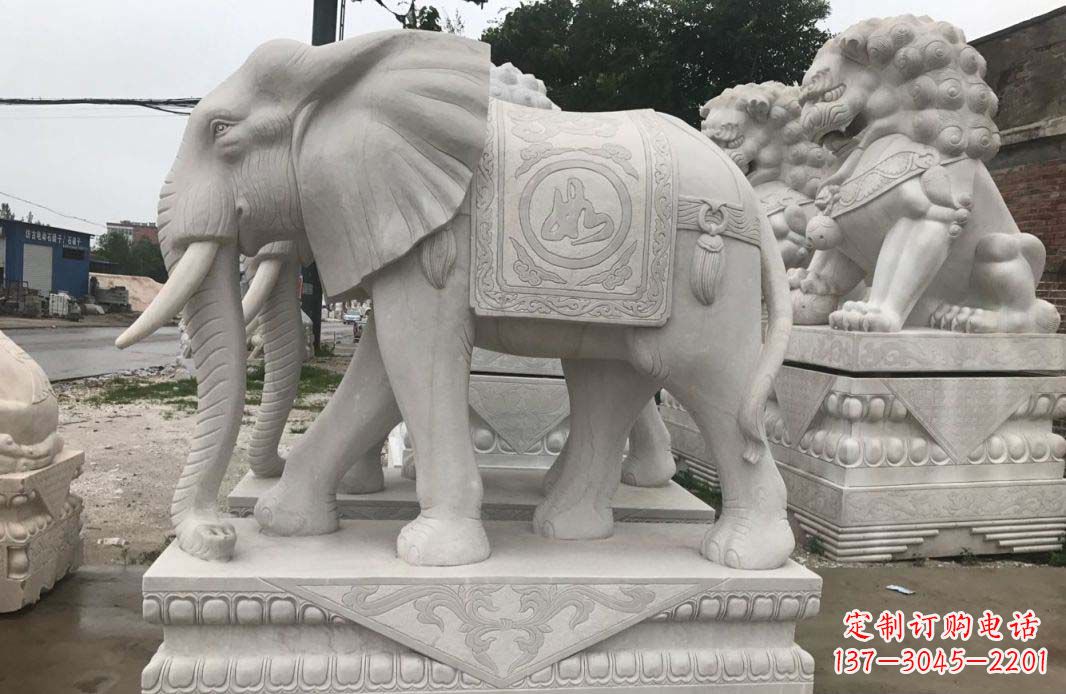 漳州大理石大象雕塑