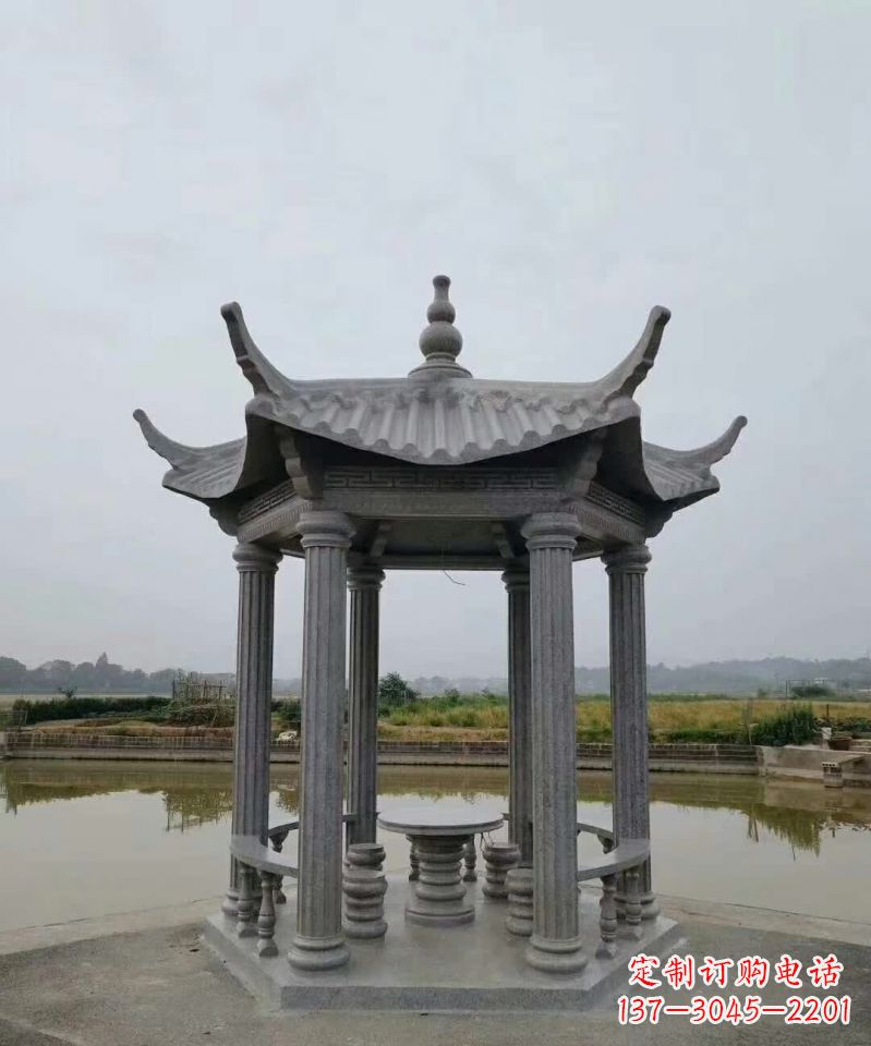 漳州大理石凉亭石雕塑,优雅经典无双