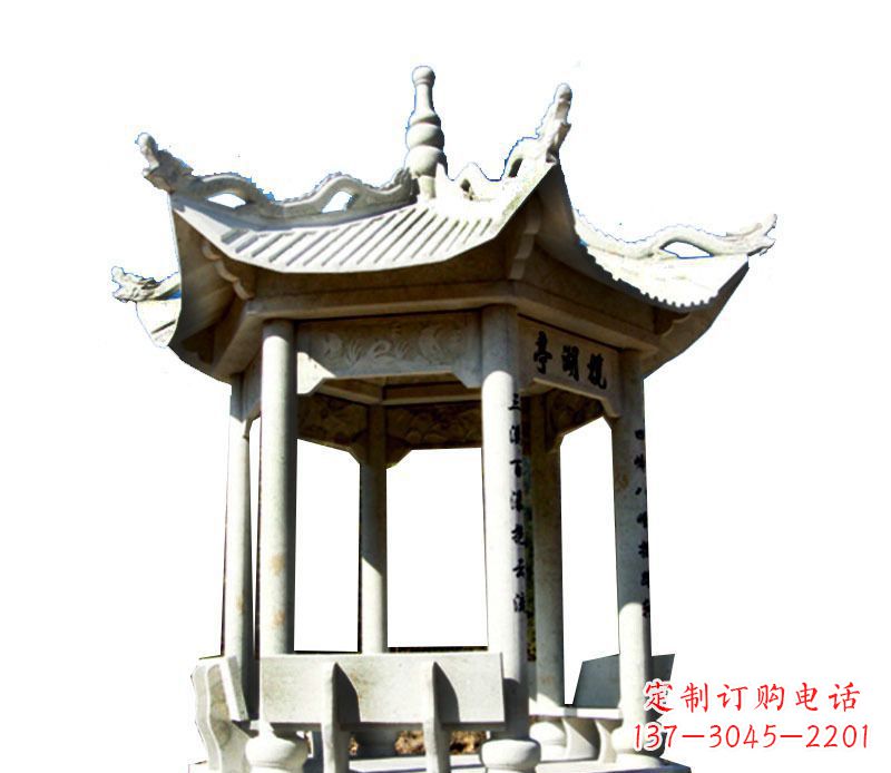 漳州大理石凉亭石雕,历史韵味浓郁