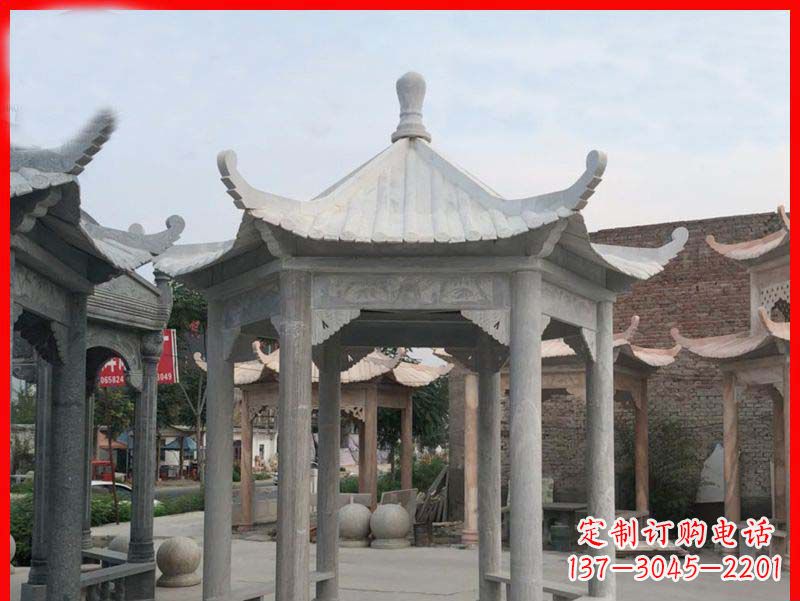 漳州大理石凉亭石雕