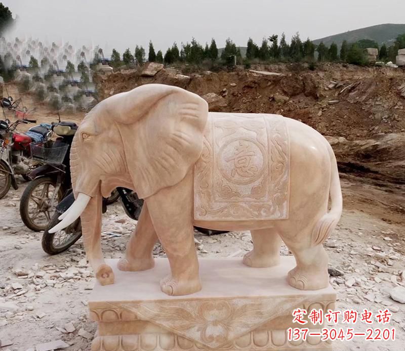 漳州优雅大象大理石雕塑