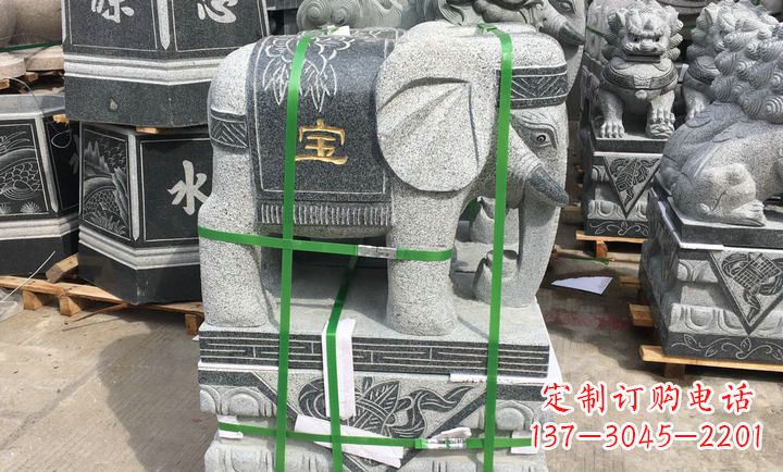 漳州大理石大象门口石雕