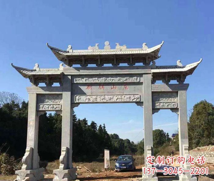 漳州精美石雕牌坊雕塑