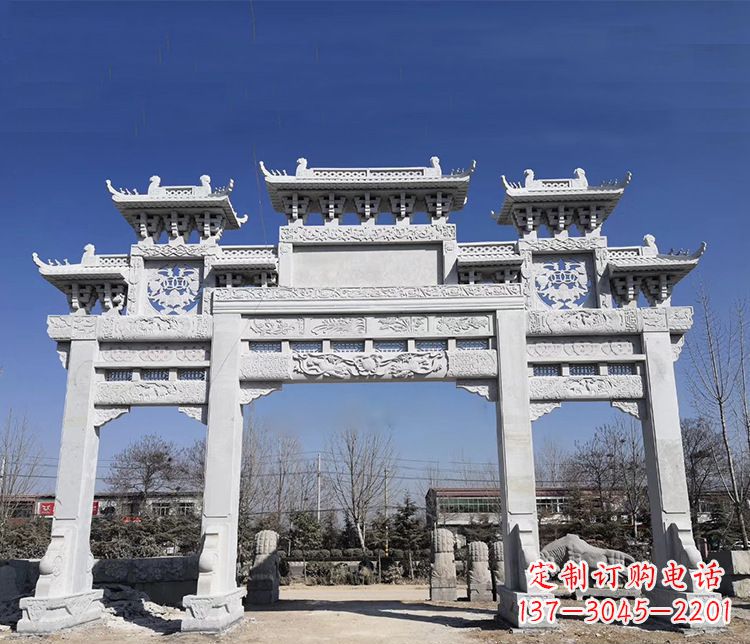 漳州特色大理石牌坊石雕