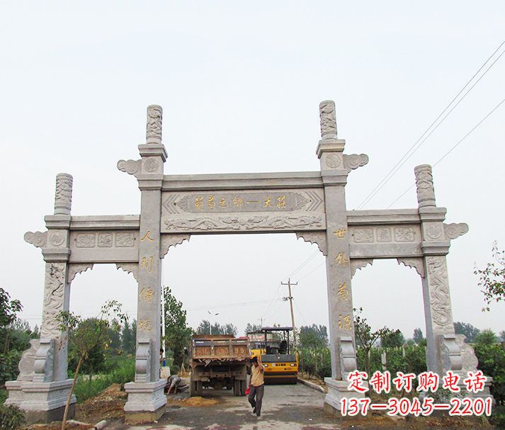 漳州大理石牌坊石雕,艺术精髓永不凋零