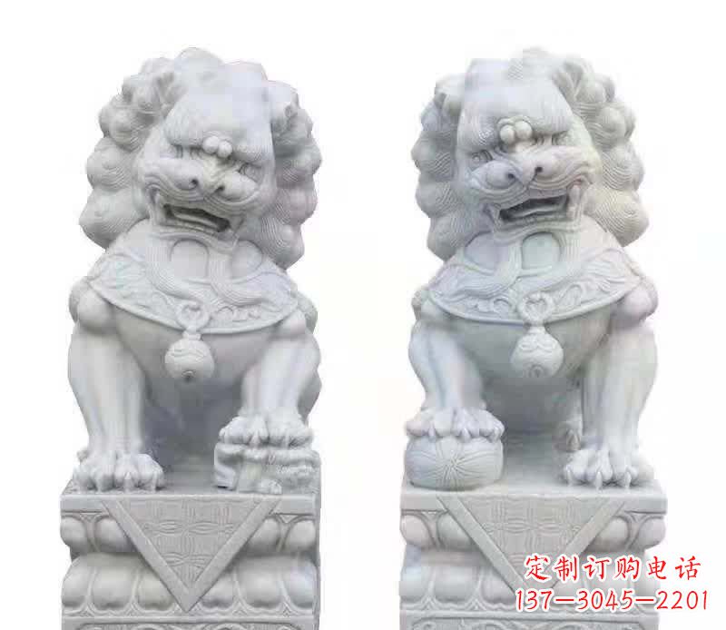 漳州大理石狮子雕塑震撼视觉、传承文化