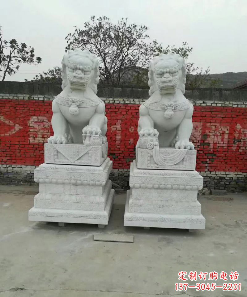 漳州大理石狮子雕塑,精致而壮观