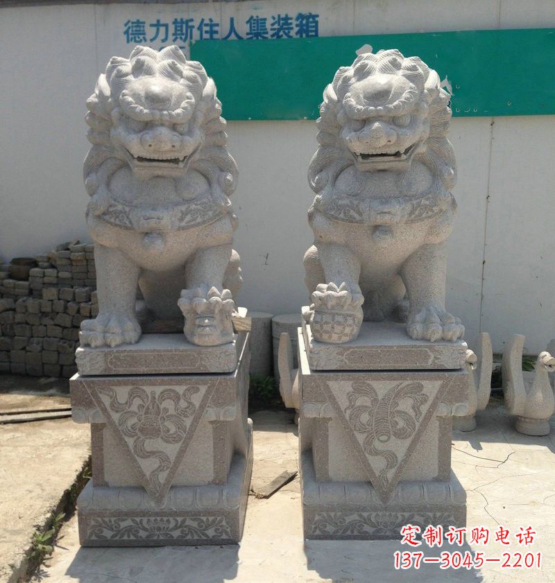 漳州精致大理石狮子雕塑