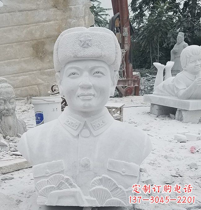 漳州大理石校园雷锋头像雕塑