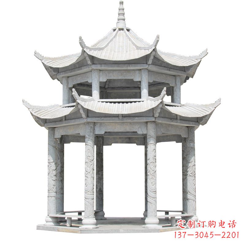 漳州大理石古建凉亭雕塑