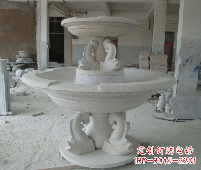 漳州高端大理石双层喷泉雕塑