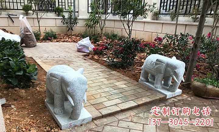漳州大理石小象石雕,让你的大好家园更加美丽