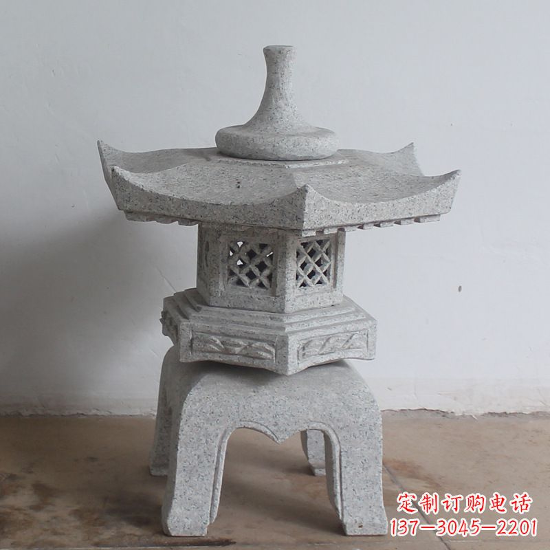 漳州传统中式雕塑大理石石灯