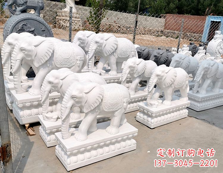 漳州集古典艺术与新颖造型于一身的大象石雕