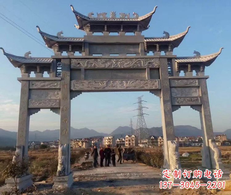 漳州大石牌坊雕塑—中领雕塑定制专业