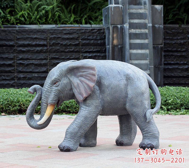 漳州精美大象石雕