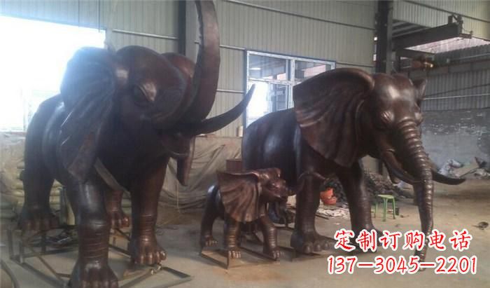 漳州高品质大象铜雕塑