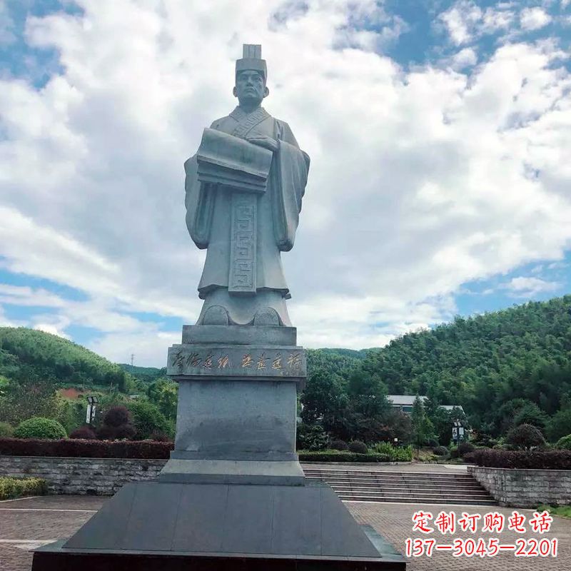 漳州大型蔡伦石雕像-景区广场历史文化名人雕塑