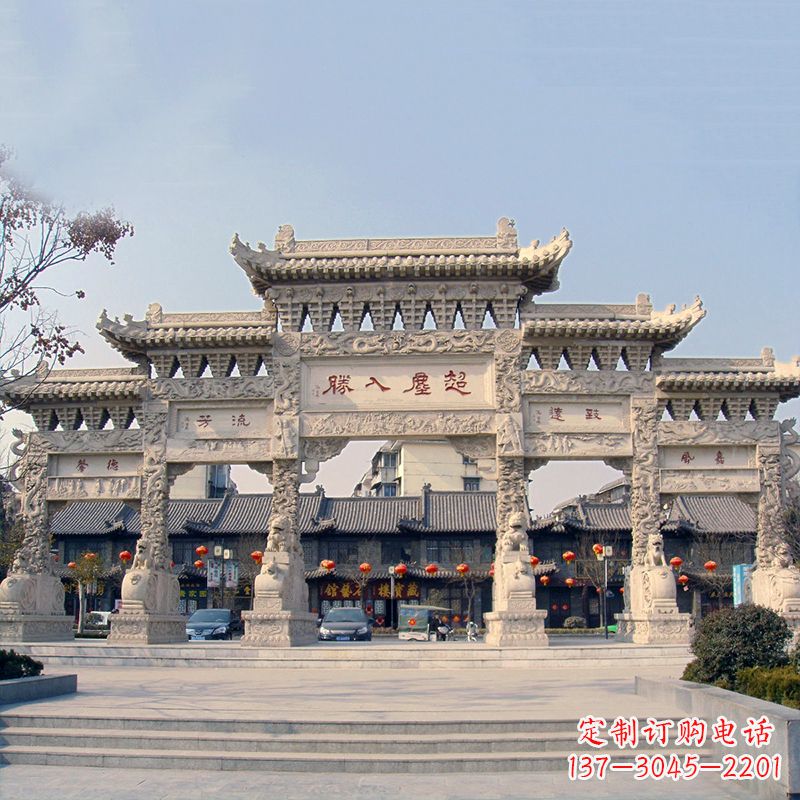 漳州五门石雕牌坊雕塑——让城市更美丽