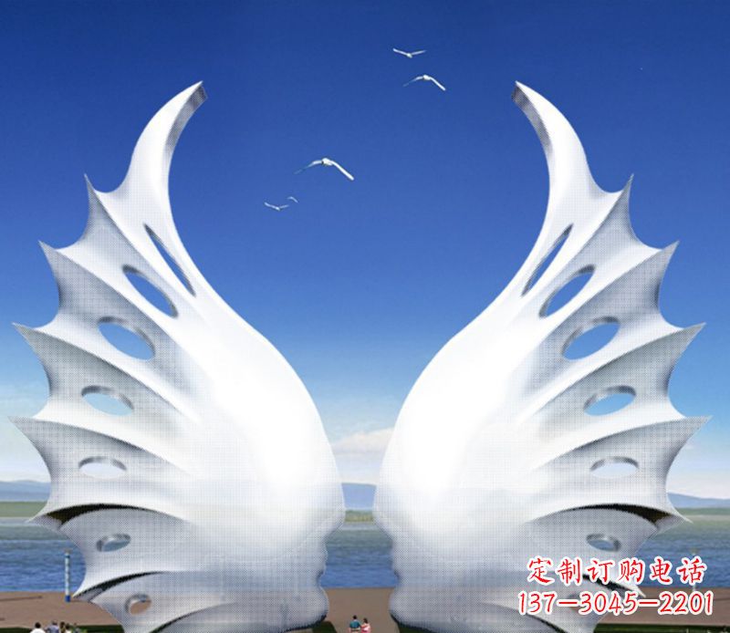 漳州不锈钢翅膀雕塑