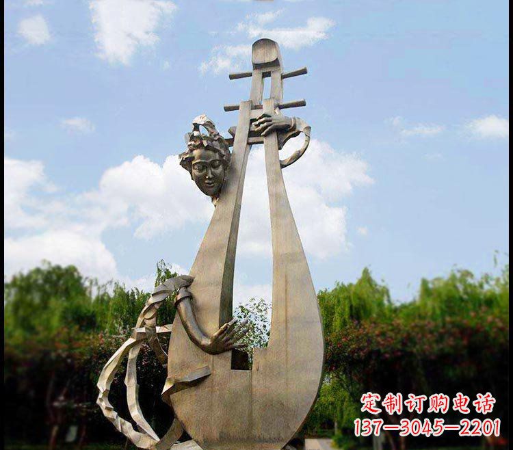 漳州精美铜雕琵琶雕塑