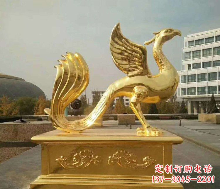 漳州中领雕塑传承凤凰之美的大型铜雕塑
