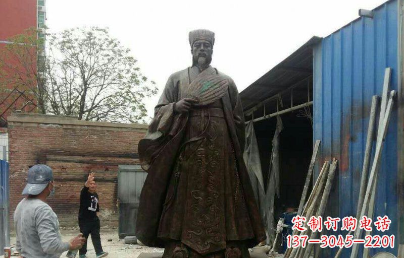 漳州典雅大型立式诸葛亮铜雕
