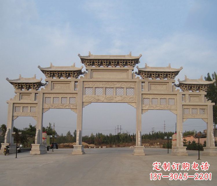 漳州大型五门牌坊石雕