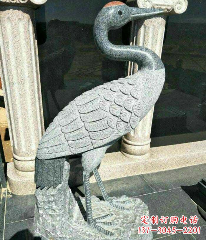 漳州传统工艺精雕丹顶鹤雕塑