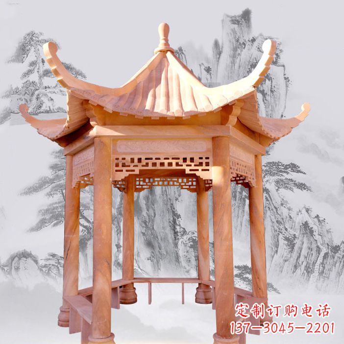 漳州优雅大理石雕刻凉亭