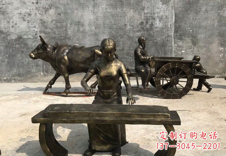 漳州精美绝伦的古筝铜雕
