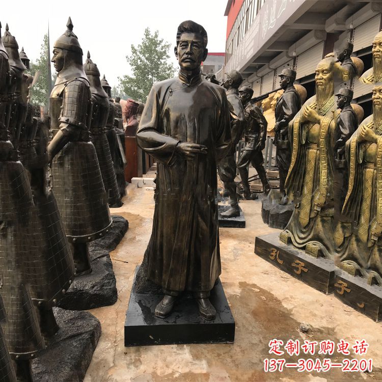 漳州经典人物鲁迅大师仿铜雕塑