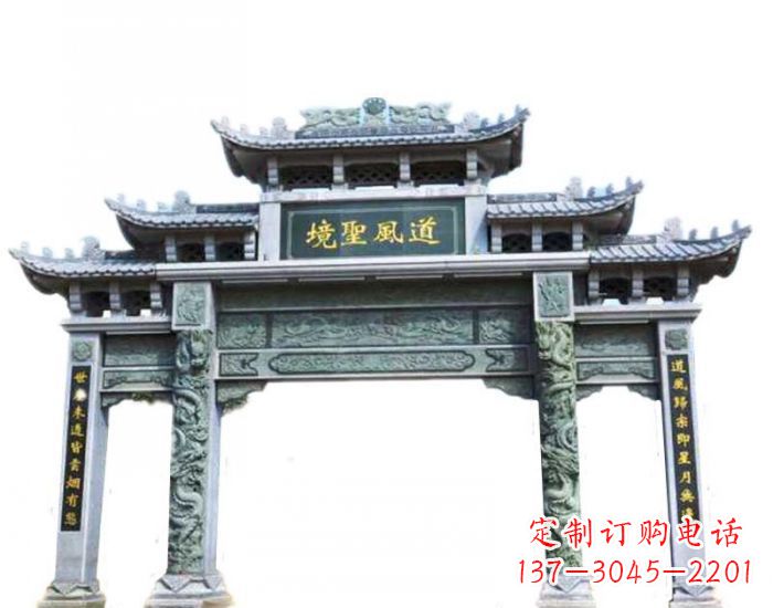 漳州精美石雕牌坊雕塑,为贵客营造至尊荣耀