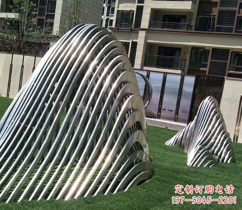 漳州电镀不锈钢艺术假山雕塑
