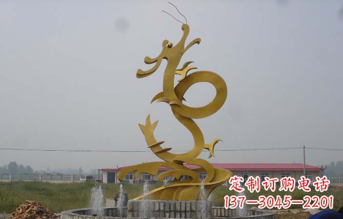 漳州不锈钢龙雕塑,激发热血活力