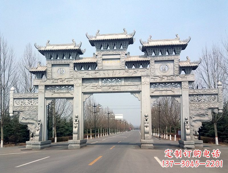 漳州锻铜雕塑 雕塑石雕牌坊