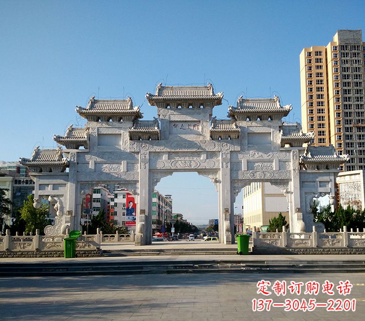 漳州锻铜雕塑 人物雕塑石雕牌坊