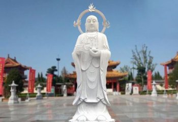 漳州大理石地藏菩萨雕塑象征佛法的传承