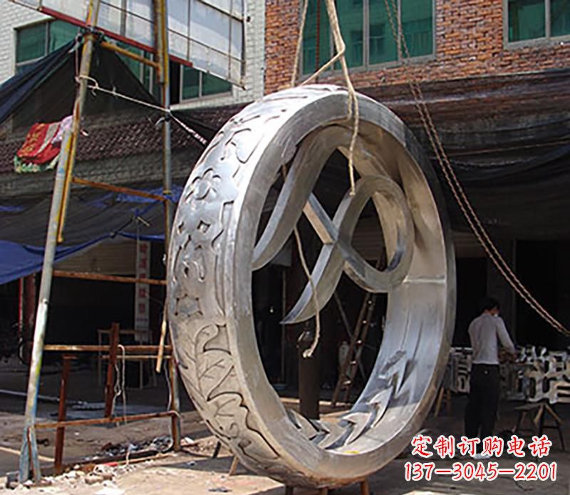 漳州精致环形不锈钢景观雕塑
