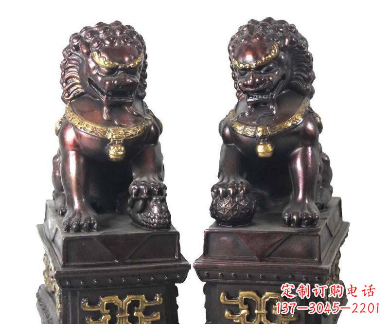 漳州传统工艺铜雕狮子雕塑