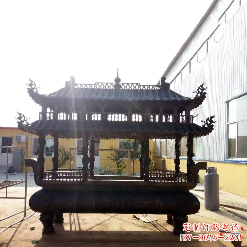 漳州欣赏传统文化的多层铜香炉雕塑