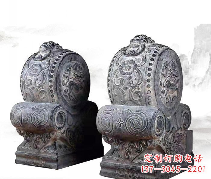 漳州仿古抱鼓石门墩雕塑