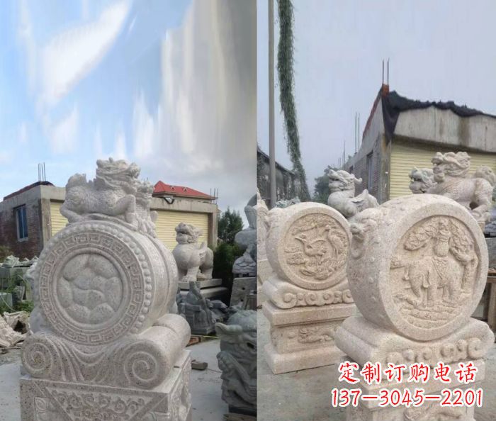 漳州仿古抱鼓石门墩雕塑