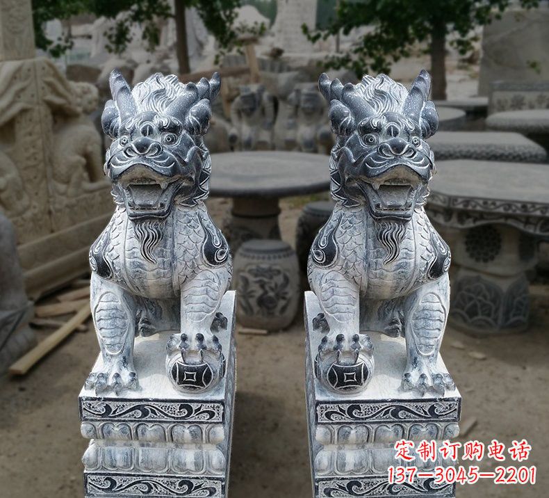 漳州传统工艺仿古麒麟雕塑
