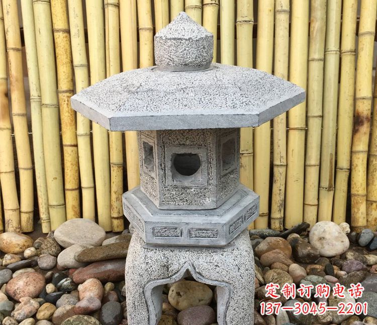 漳州仿古公园照明石灯笼石雕 (2)