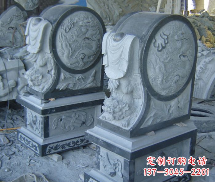 漳州仿古石门墩招财抱鼓石