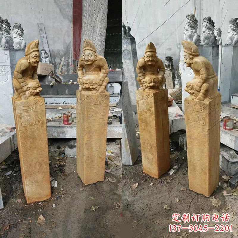 漳州经典仿古拴马桩雕塑