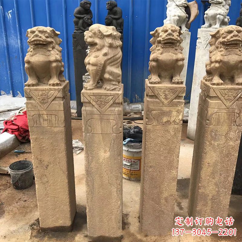 漳州仿古拴马桩石雕塑——傅雕你的精美时光
