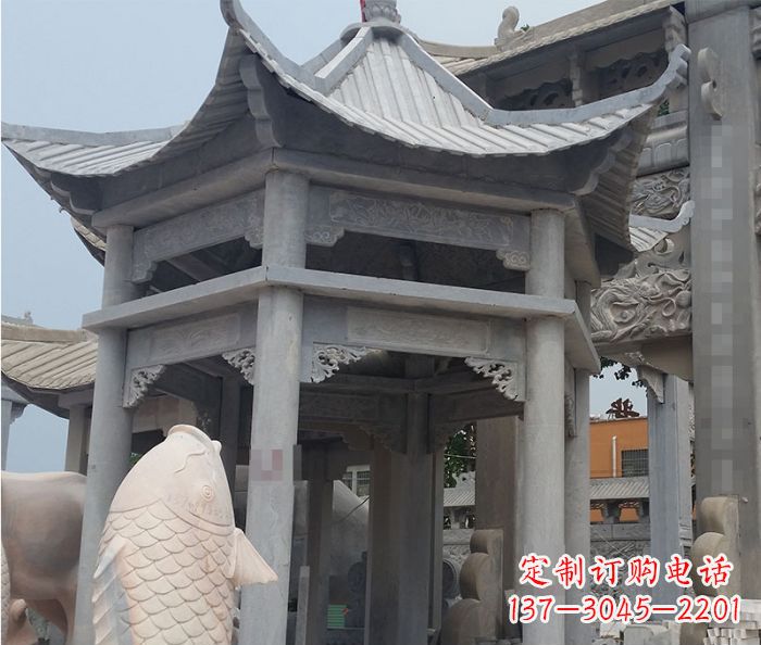 漳州仿古双层石雕凉亭 (3)